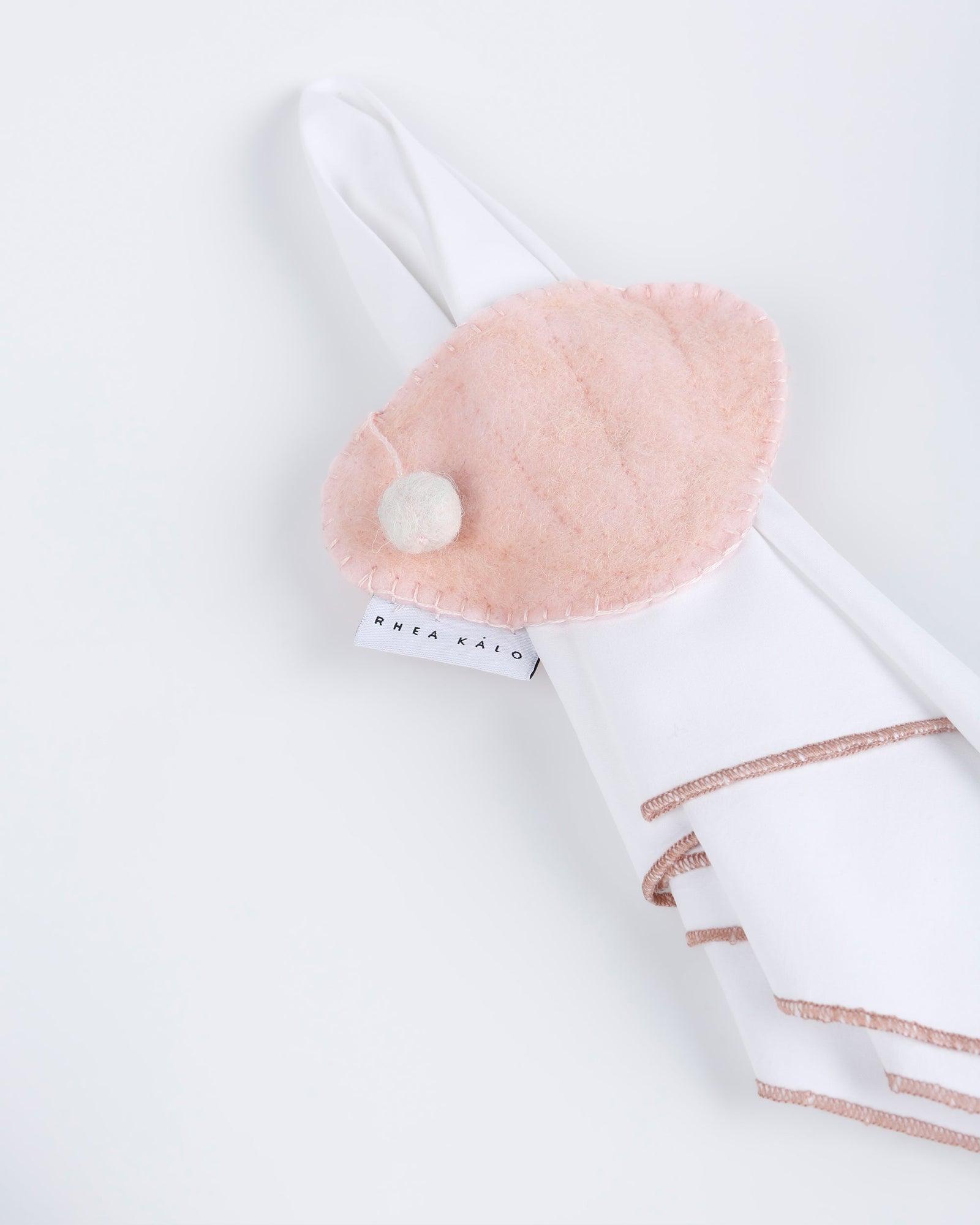 Pink shell napkin ring