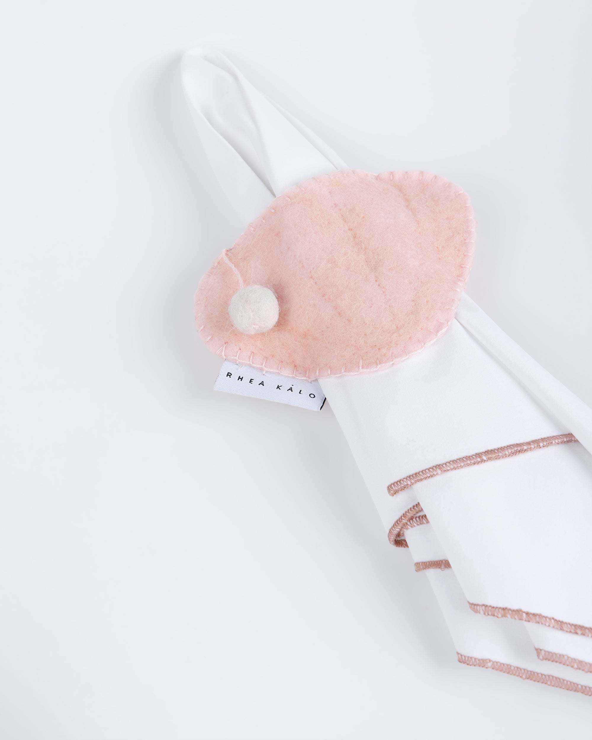 Pink shell napkin ring
