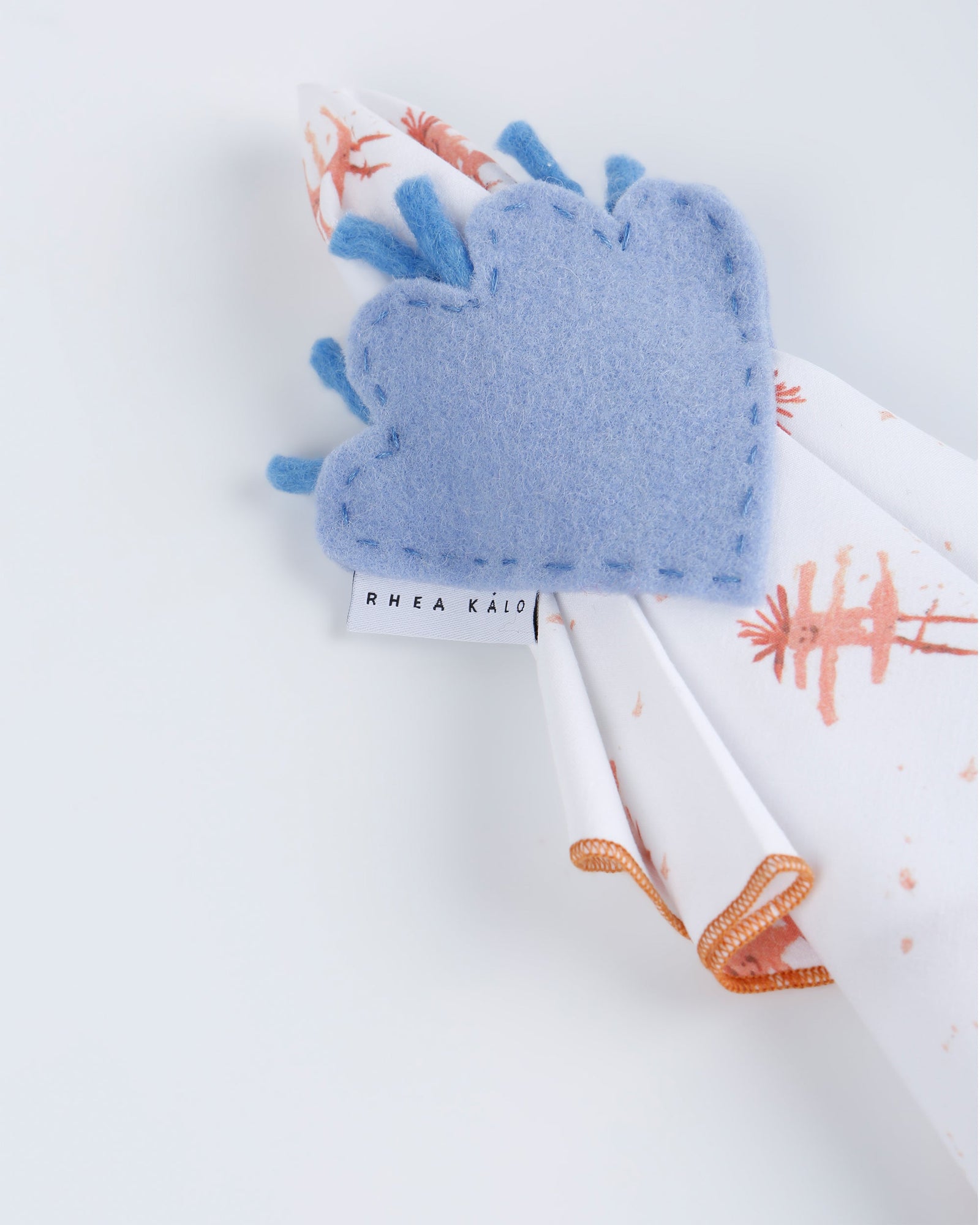 Blue shell napkin ring