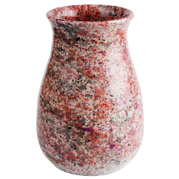 Black Rose Splatter Vase