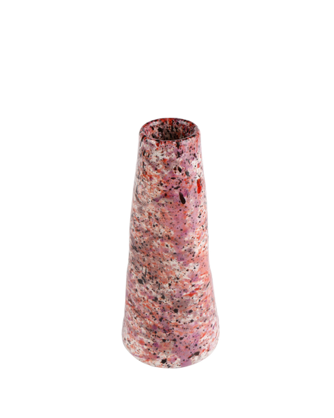 Black Rose Splatter Stem Vase
