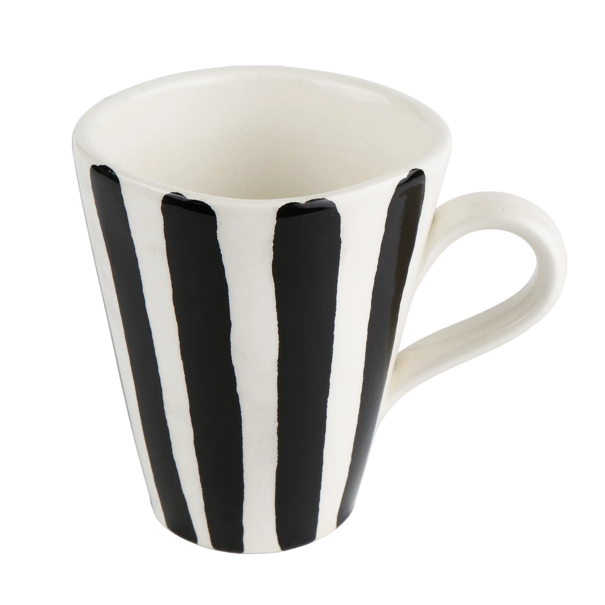 B&W Stripes Coffee Cup