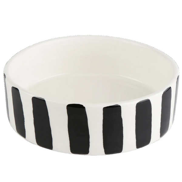 B&W Stripes Pet Bowl