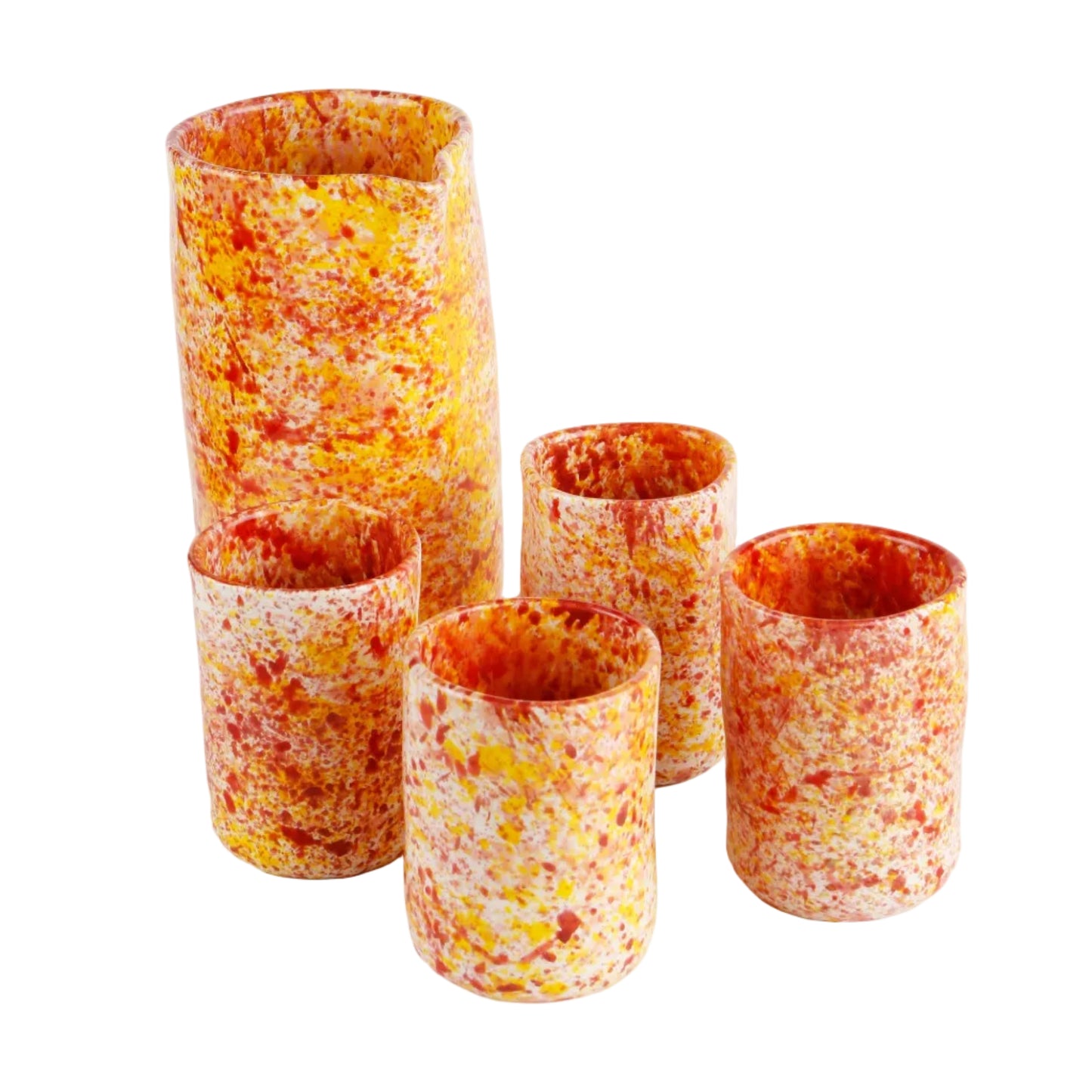 Chamomile Splatter Jug & Tumblers Set