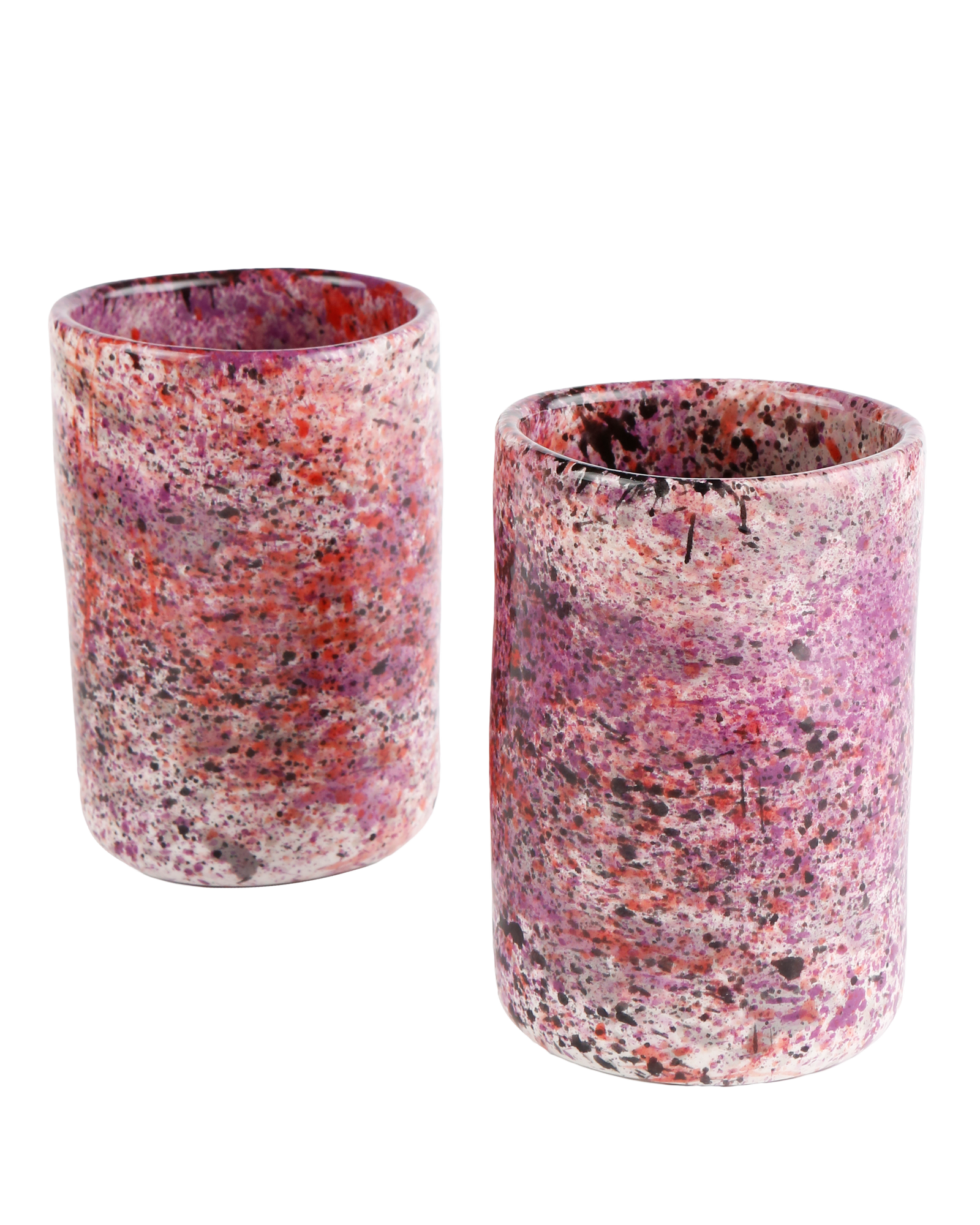 Black Rose Splatter Jug & Tumblers Set