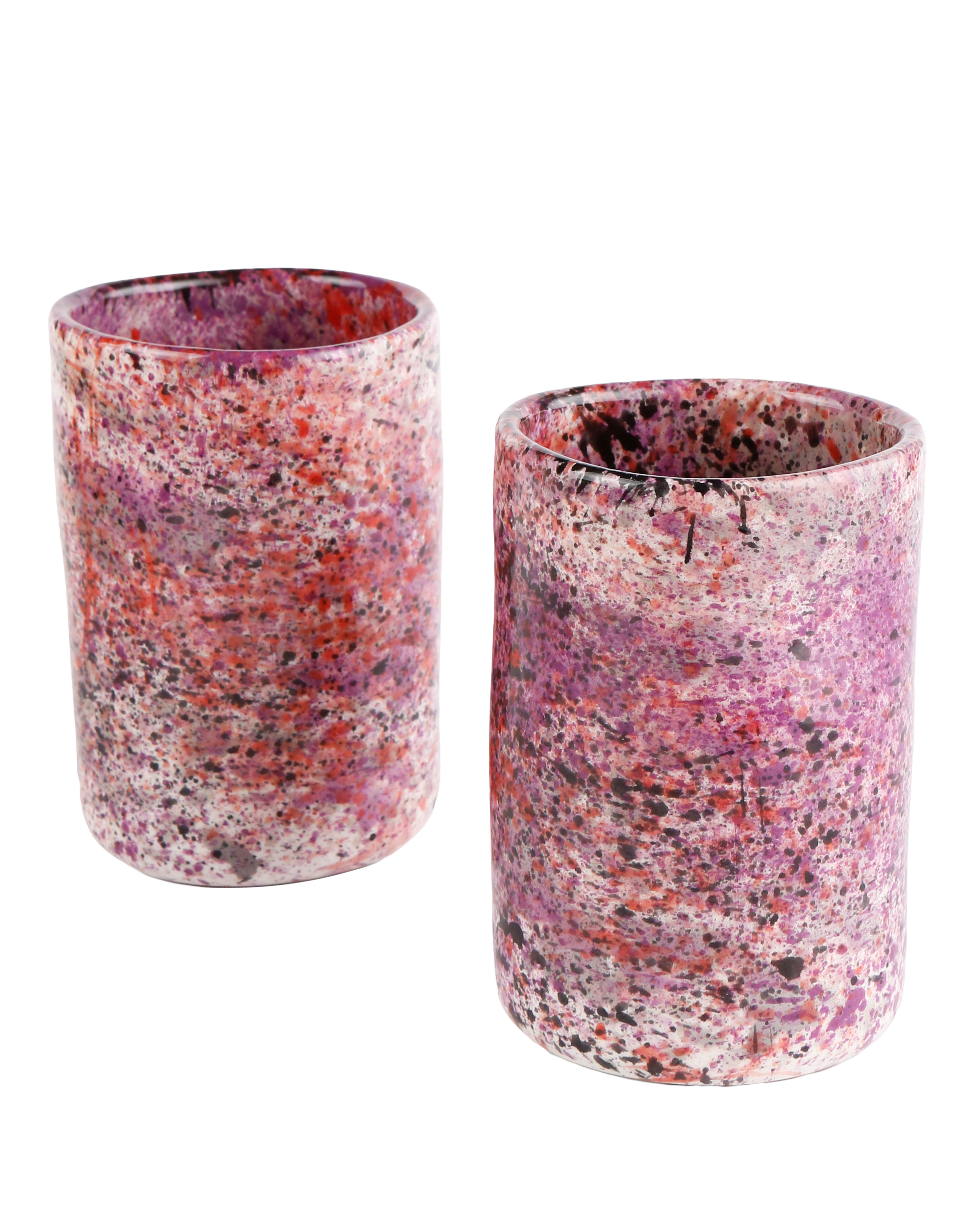 Black Rose Splatter Jug & Tumblers Set