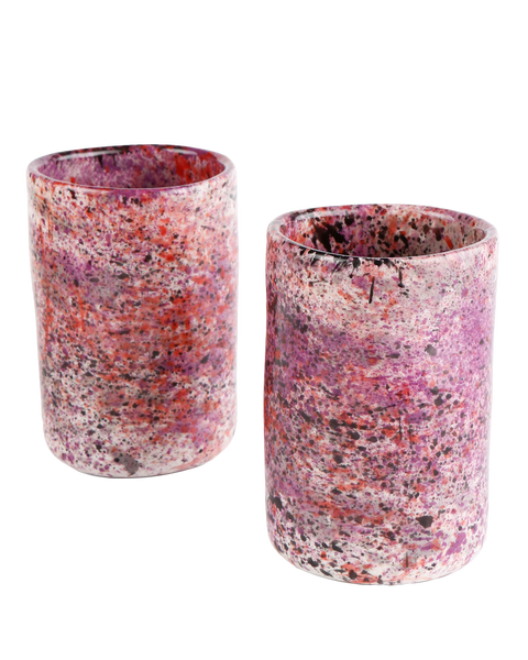 Black Rose Splatter Jug & Tumblers Set
