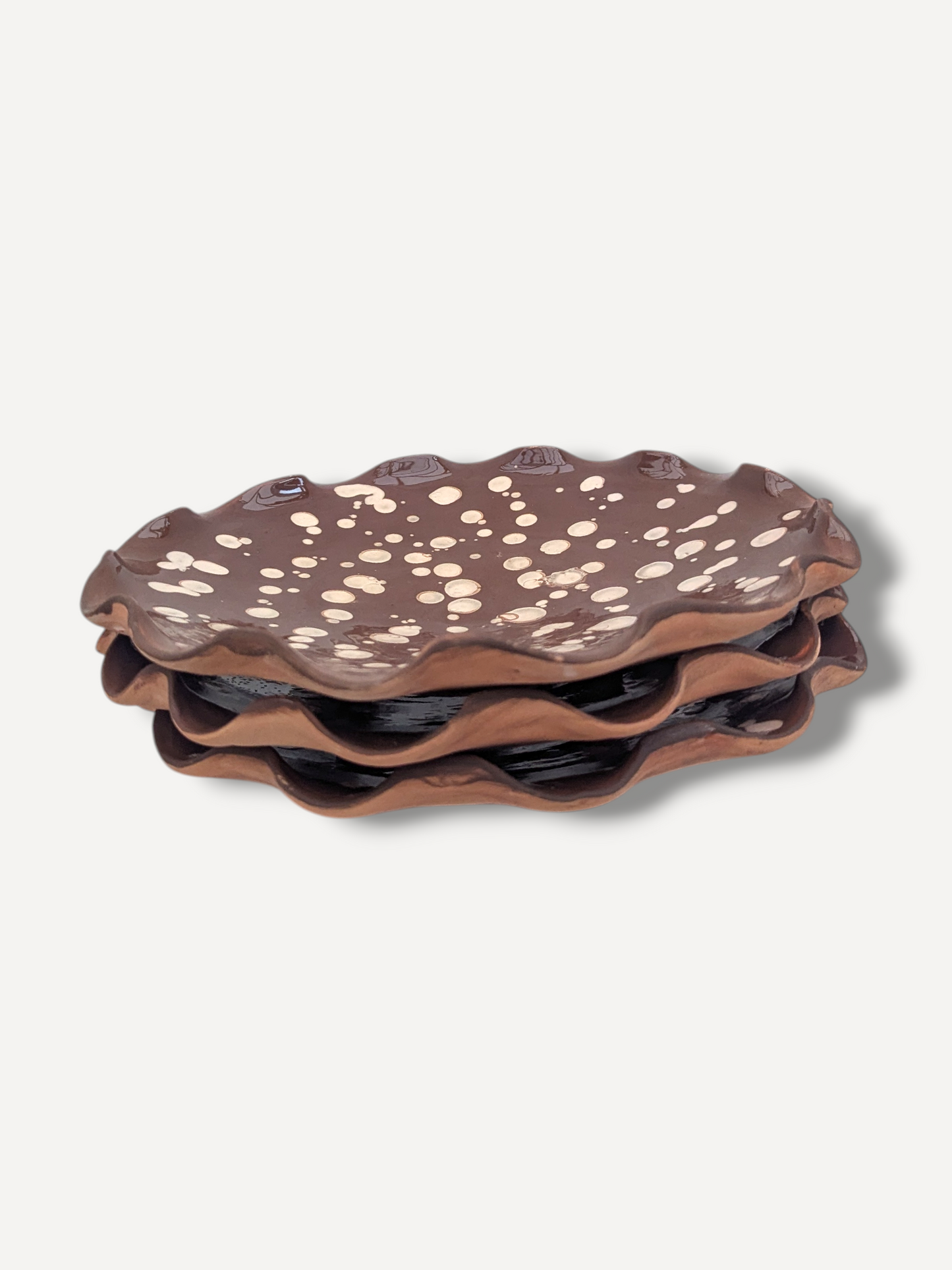 Dark Chocolate Large Splatter Serving Plate