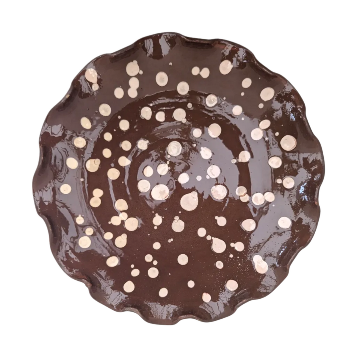 Dark Chocolate Large Splatter Serving Plate