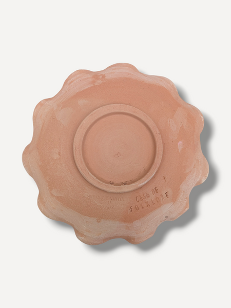 Warm Ecru Splatter Serving Plate