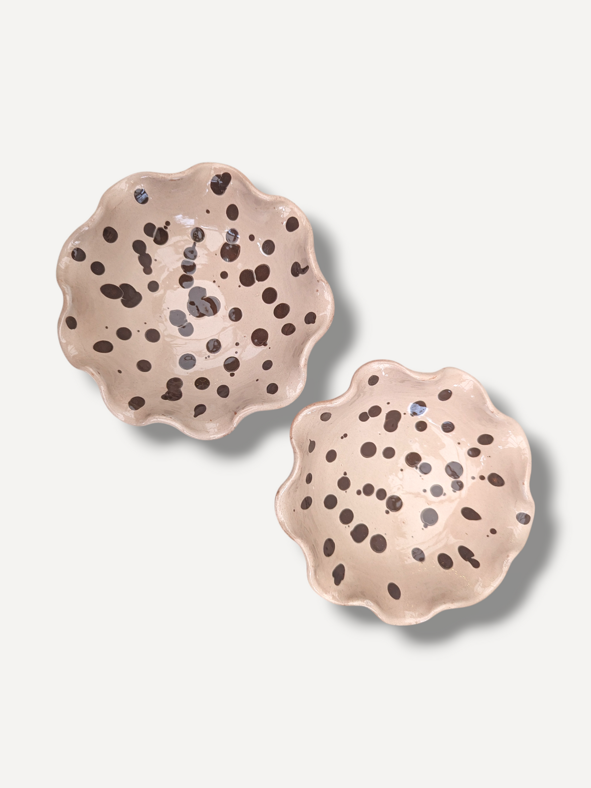 Warm Ecru Ripple Side Bowl