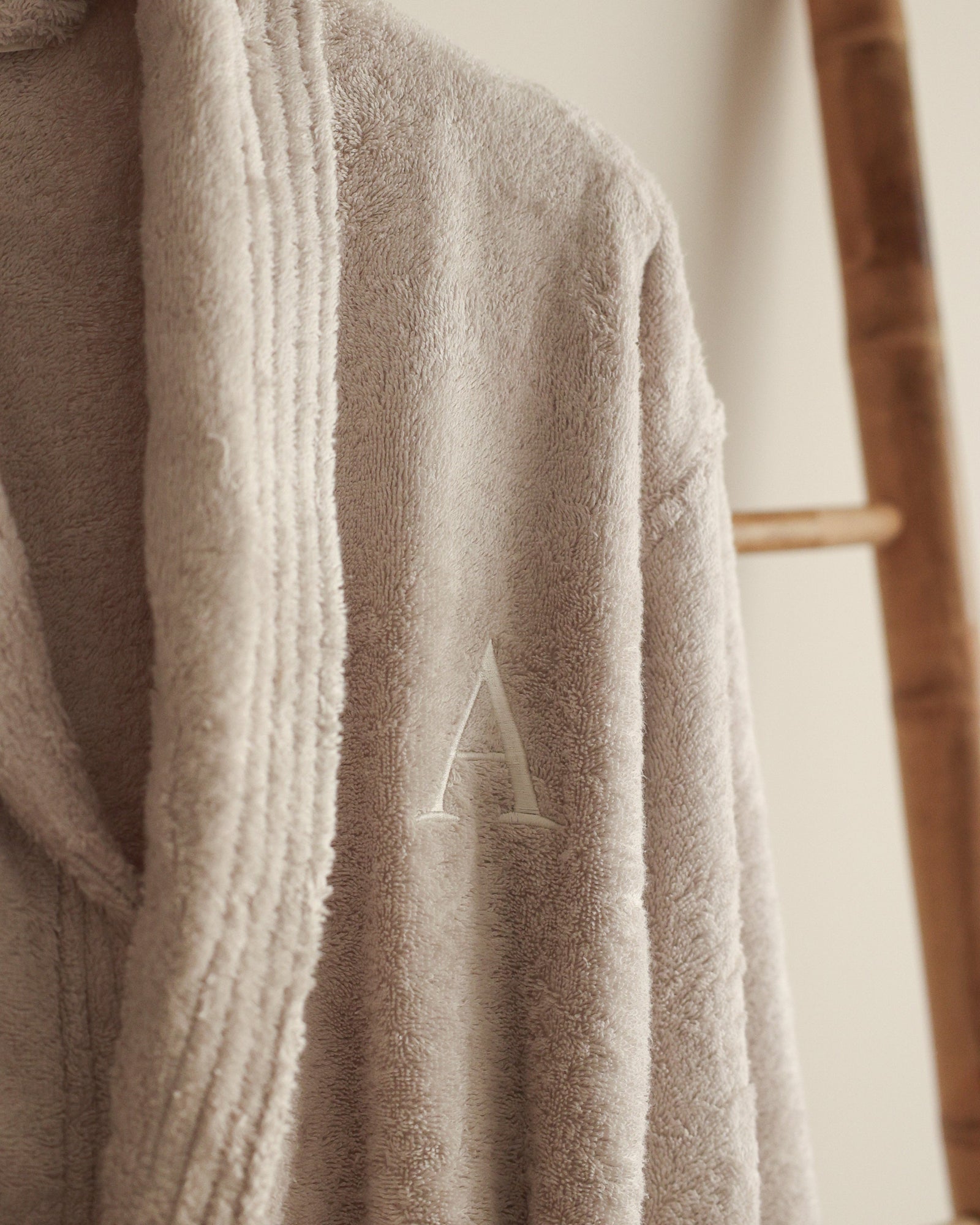 Personalised White Bathrobe MF