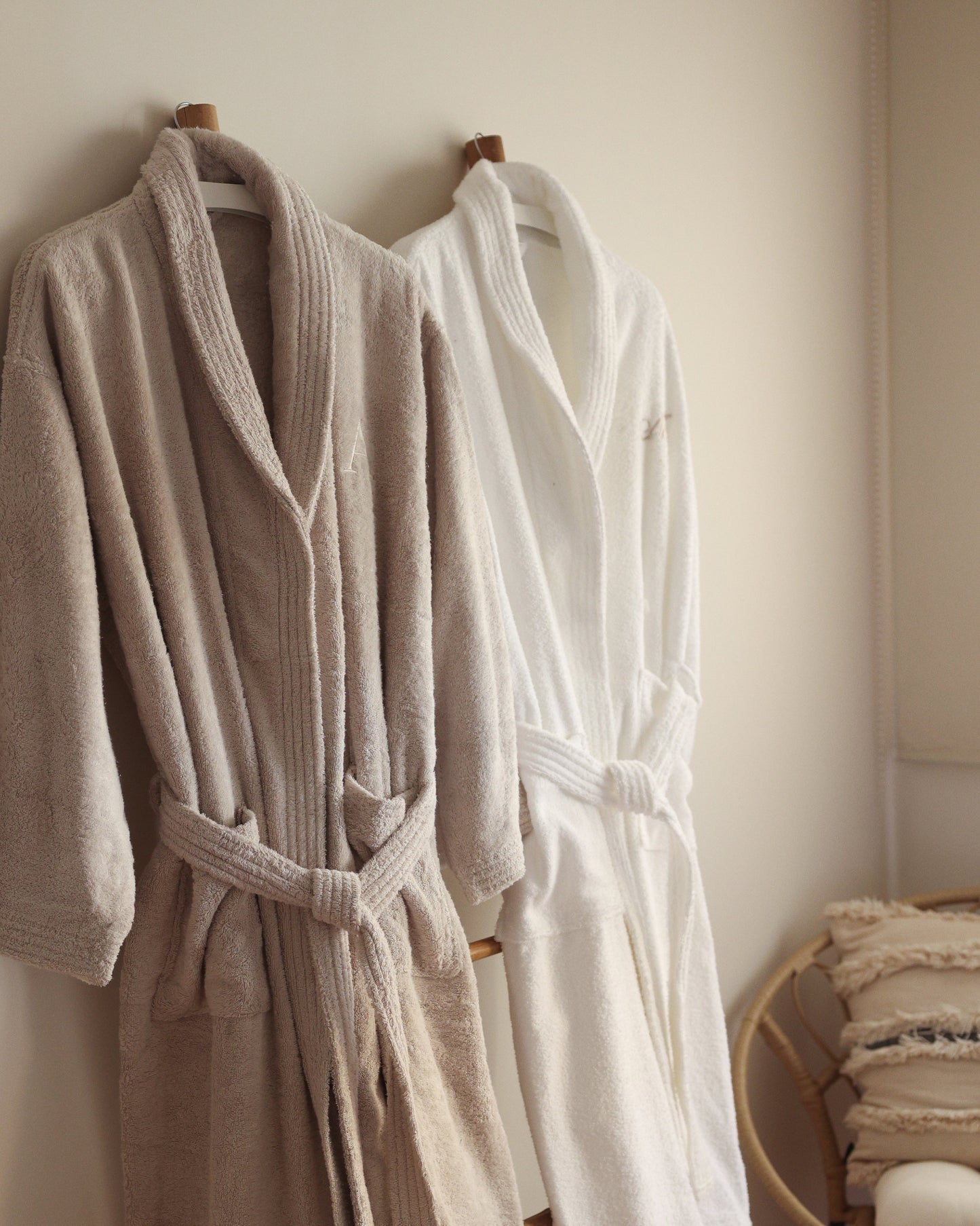 Personalised White Bathrobe MF