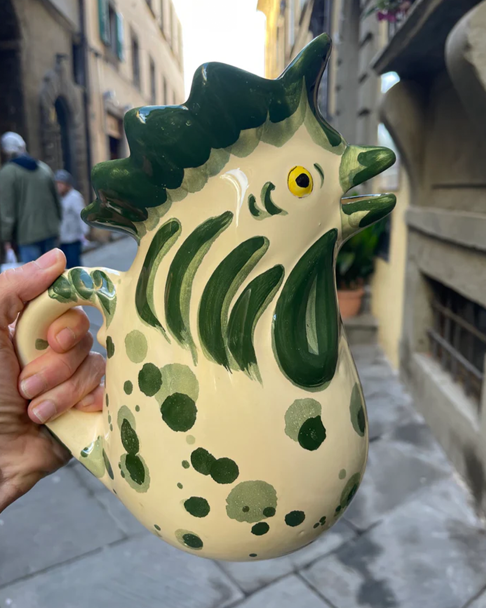 The ‘Tuscan Green’ Rooster Jug
