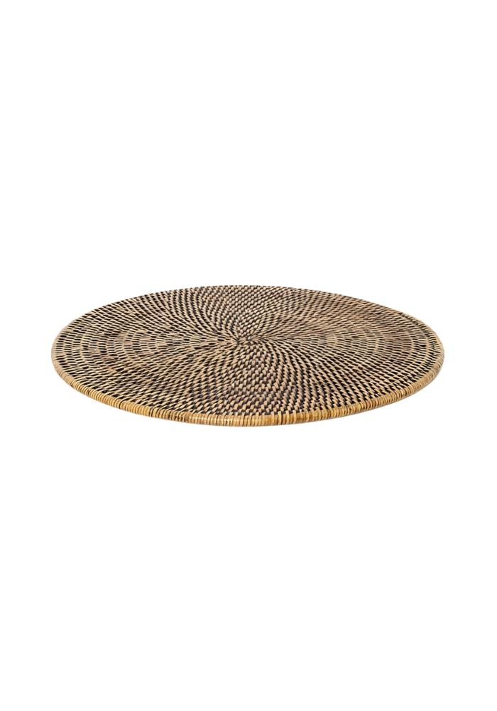 Round & Round Rattan Charger Brown - Set of 4 - Casa by Josephine Jenno