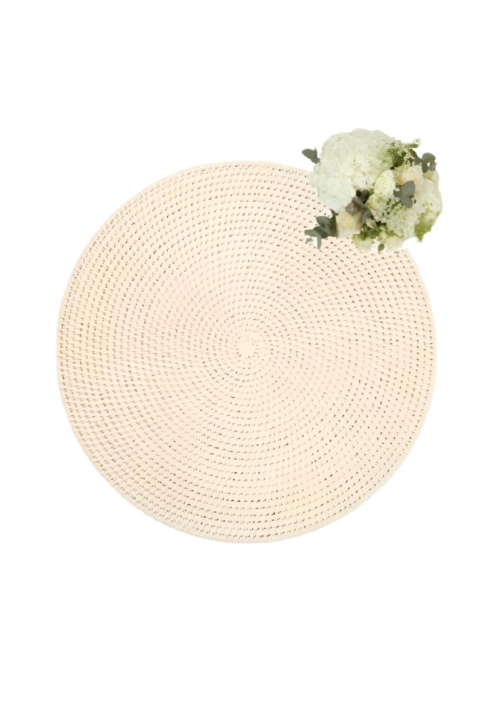 Round & Round Rattan Placemat Sand Colour - Set of 4 - Casa by Josephine Jenno