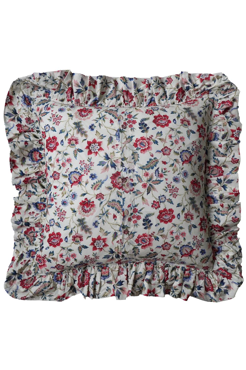 Ruffle Cushion made with Liberty Fabric EVA BELLE - Coco & Wolf