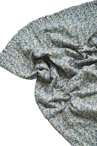 Reversible Ruffle Edge Bedspread made with Liberty Fabric DREAMS OF SUMMER & WILTSHIRE BUD - Coco & Wolf