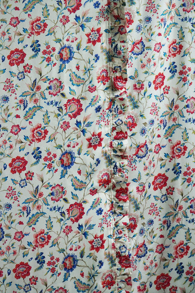 Reversible Silk Ruffle Edge Heirloom Quilt made with Liberty Fabric EVA BELLE & JANNAH - Coco & Wolf