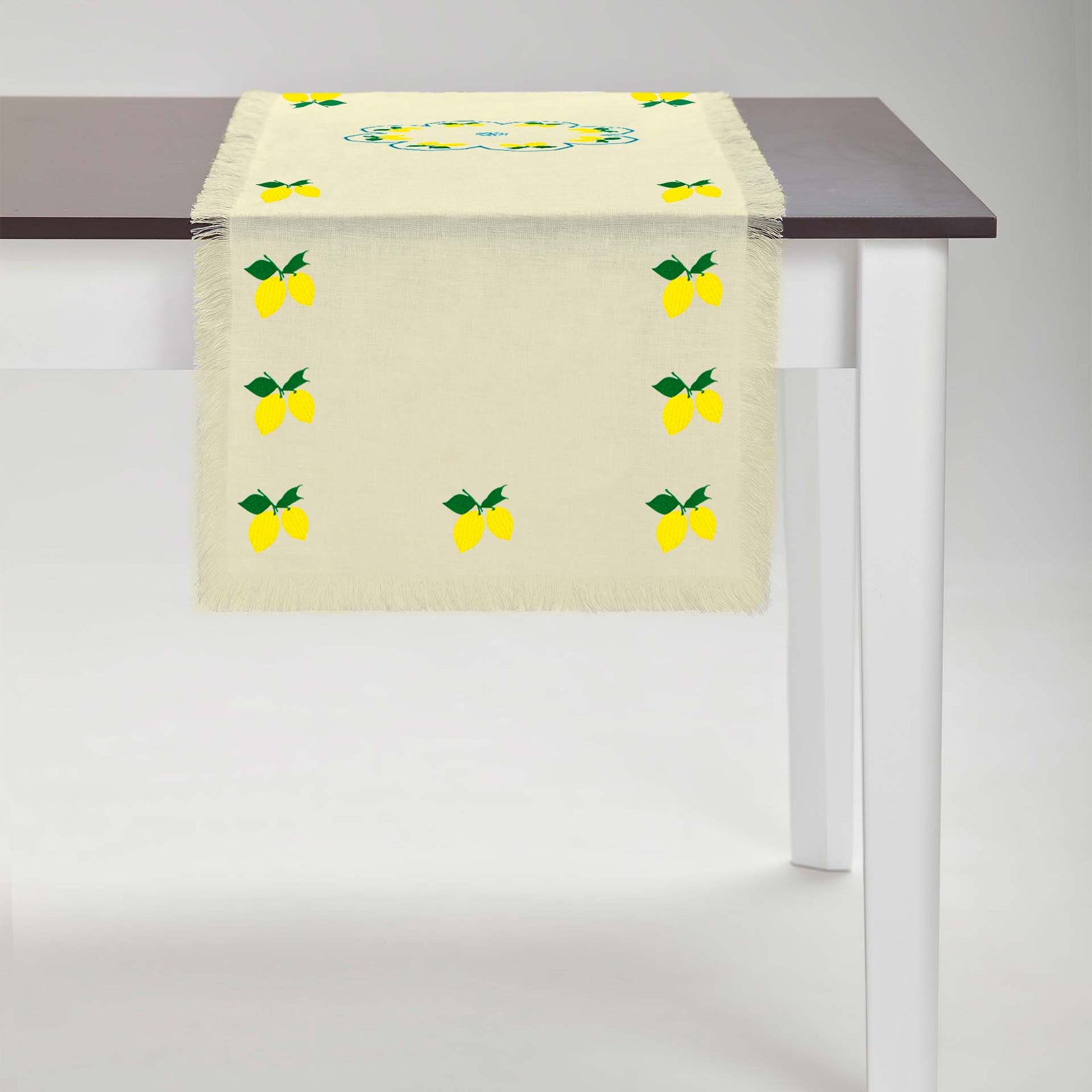 Limoni Runner with Fringe - Yellow Linen