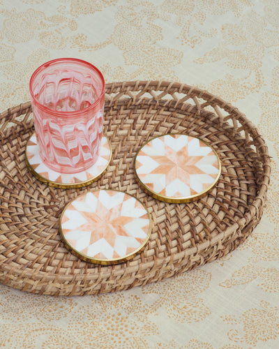 Set of 4 Star Coasters – Rust #color_rust