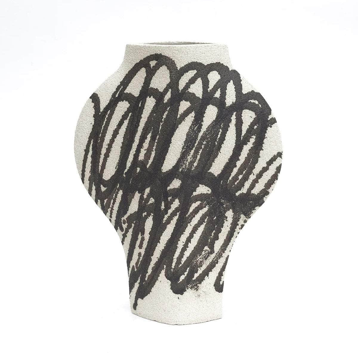 Ceramic Vase ‘Dal - Circles Black’