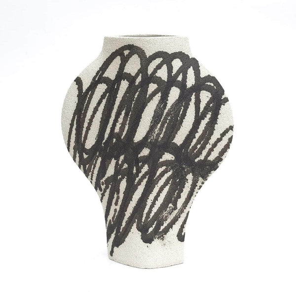 Ceramic Vase ‘Dal - Circles Black’