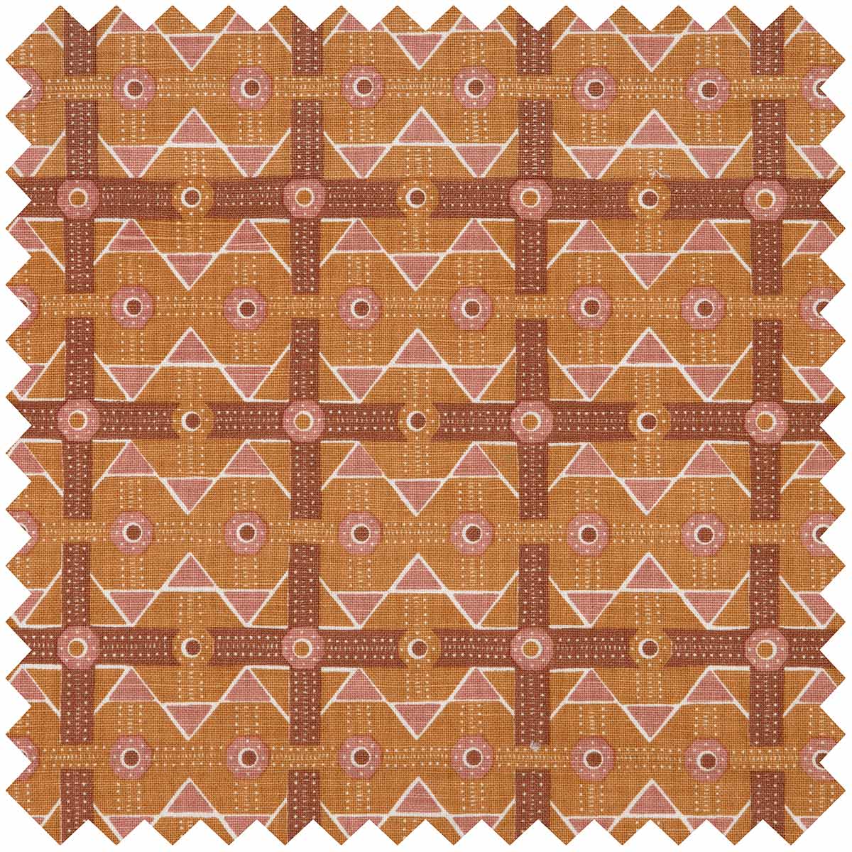 Brown Charbagh Fabric