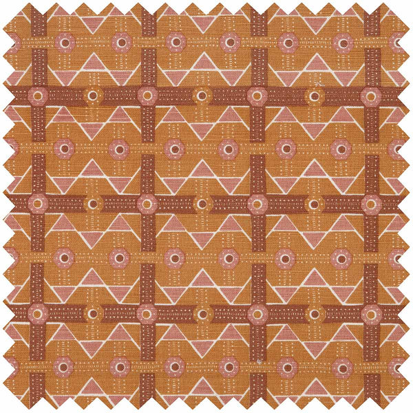 Brown Charbagh Fabric