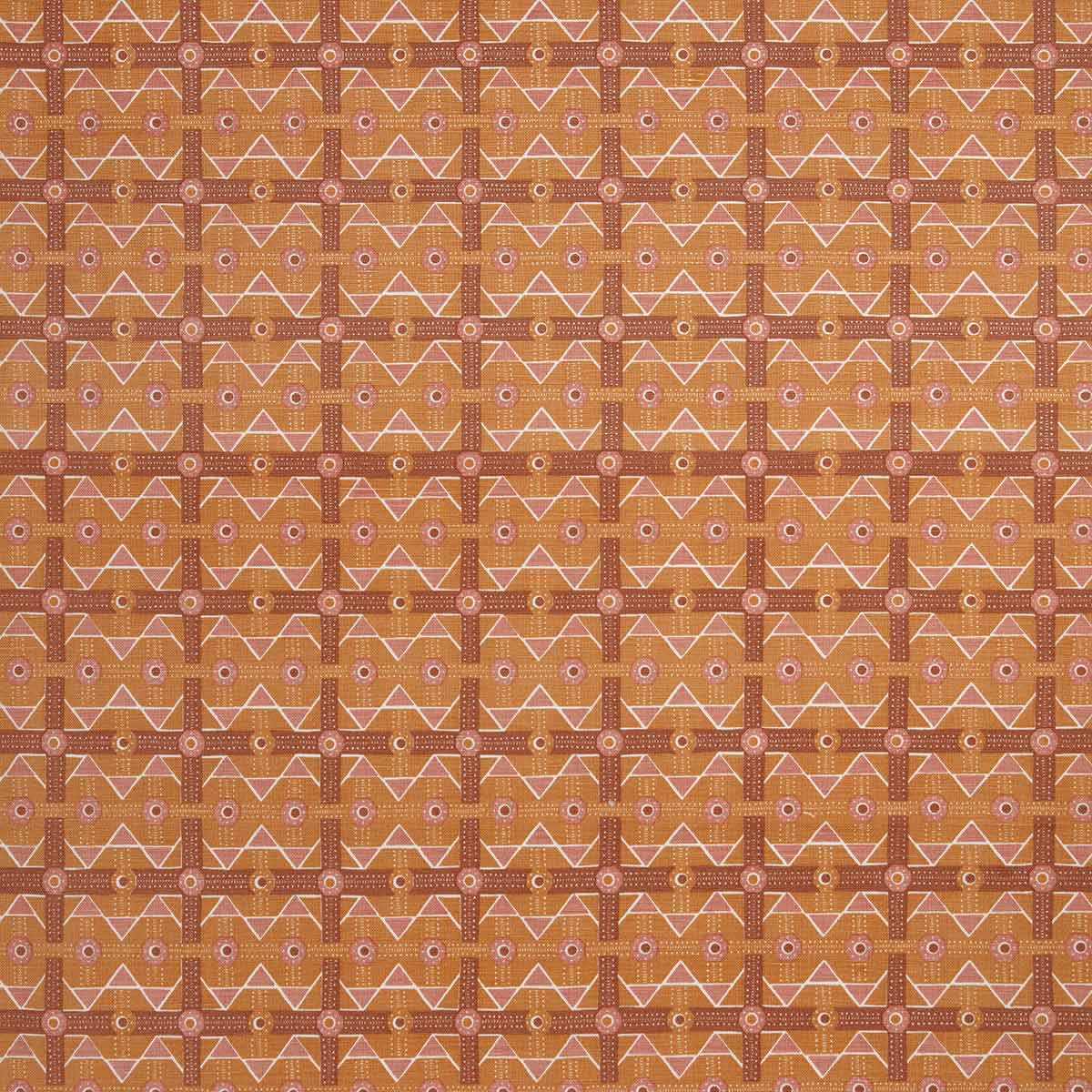 Brown Charbagh Fabric