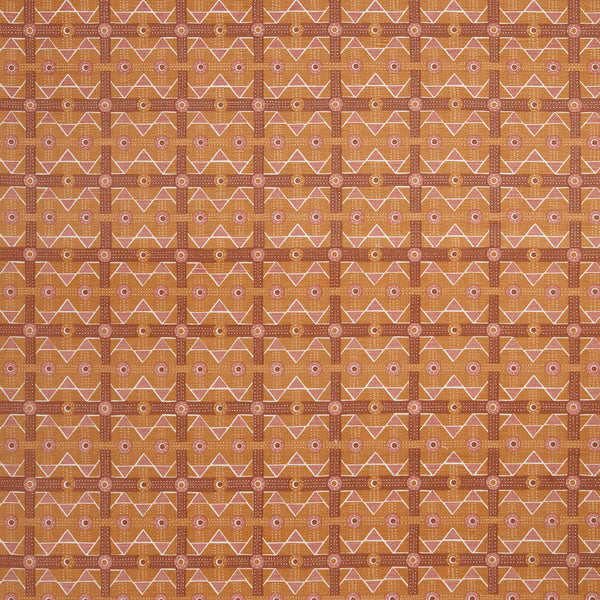 Brown Charbagh Fabric