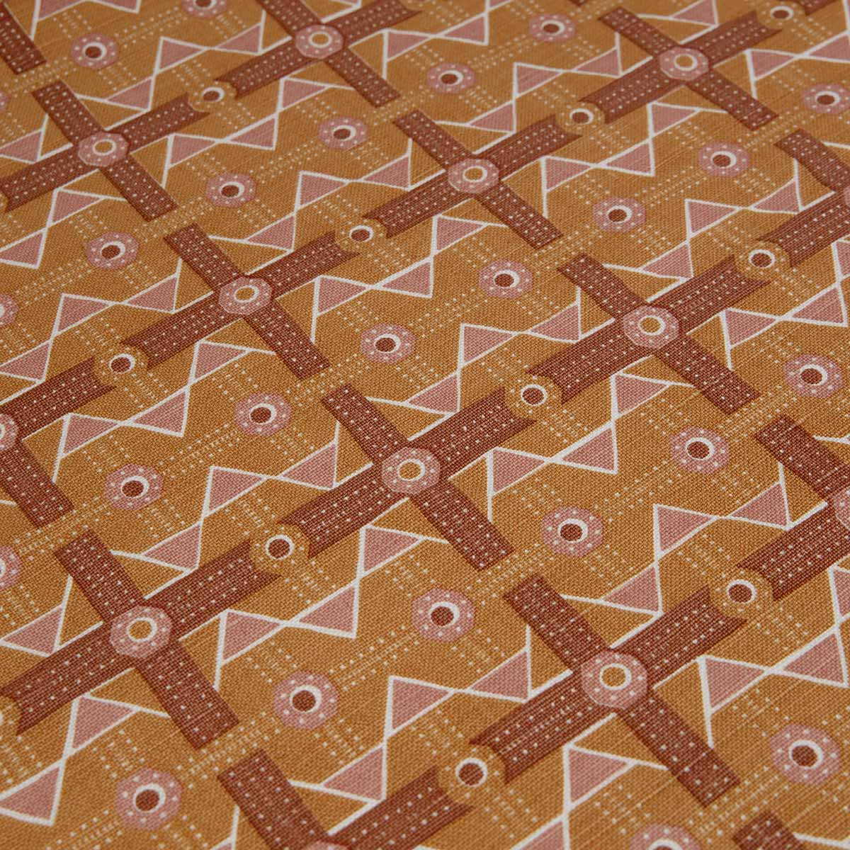 Brown Charbagh Fabric