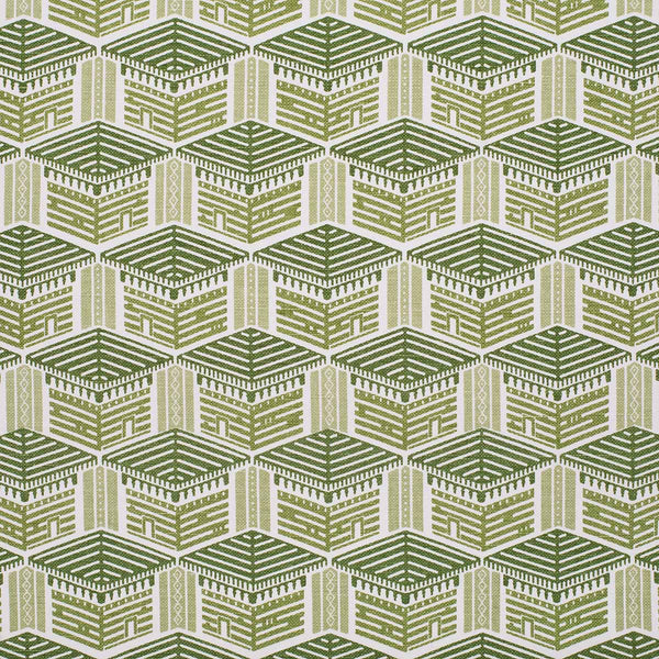 Green Kullu House Fabric