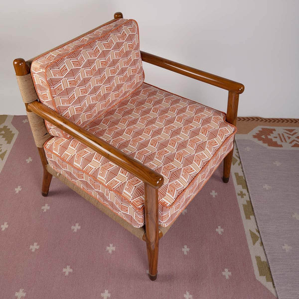Orange Kullu House Fabric