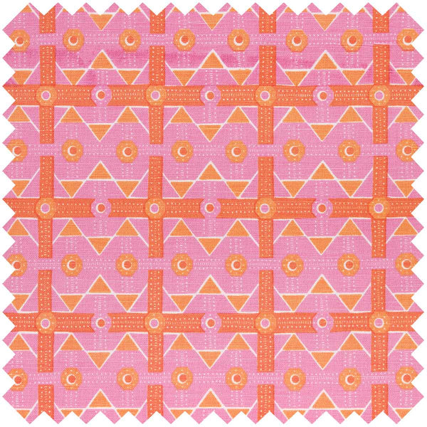 Pink Charbagh Fabric