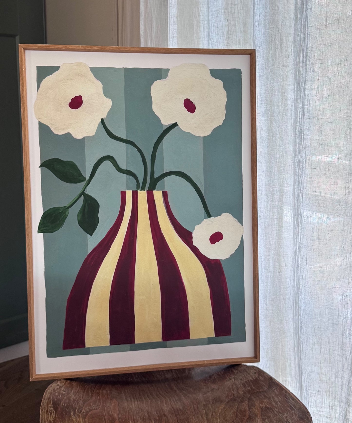 Sage Blooms, Original Flower Still Life Painting