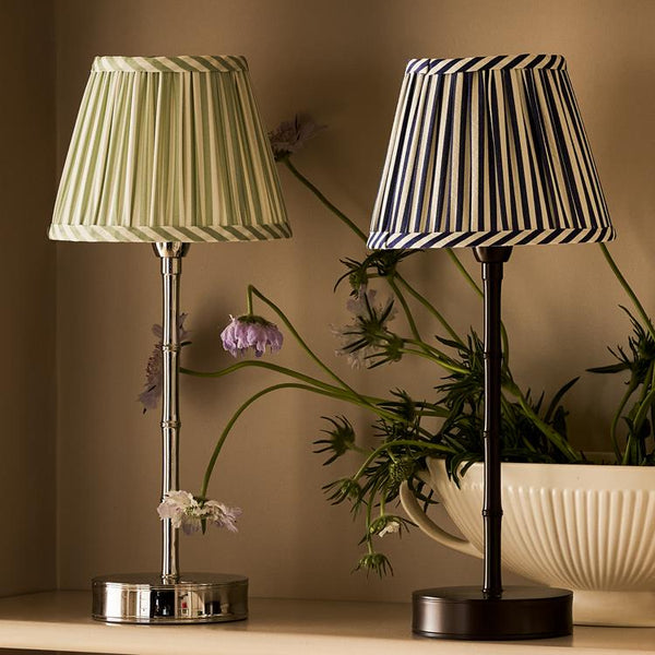 Navy Striped Lampshade - 16cm-