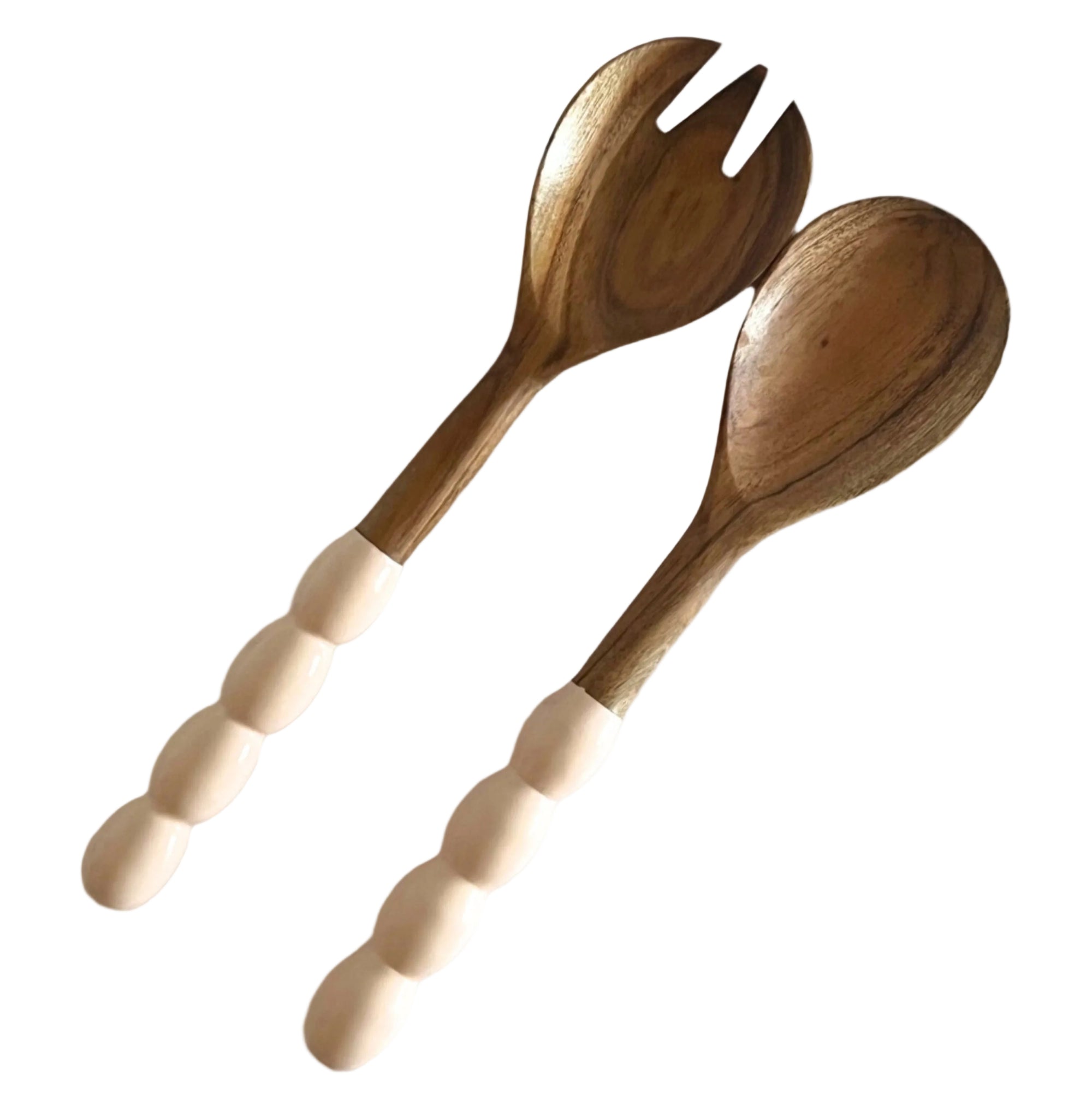 Bobbin Salad Servers | Rose Pink