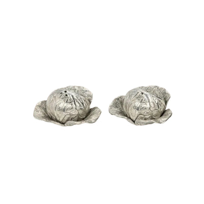 Salt and Pepper Pewter Cabbage Salt and Pepper