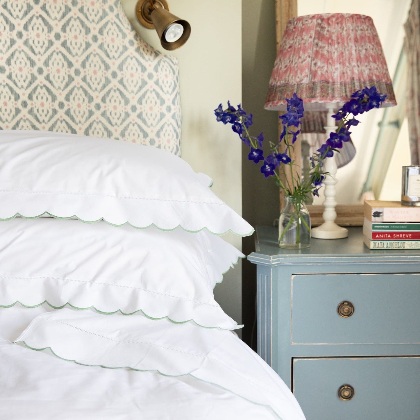 Sage Green Scallop Baby / Boudoir Pillowcase