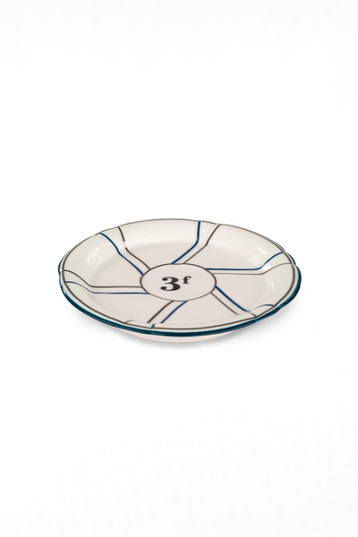 French Tip Trinket Dish - Blue and Silver
