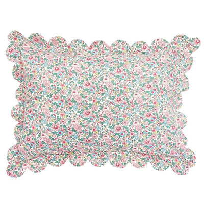 Scallop Edge Pillowcase made with Liberty Fabric BETSY CANDY FLOSS - Coco & Wolf