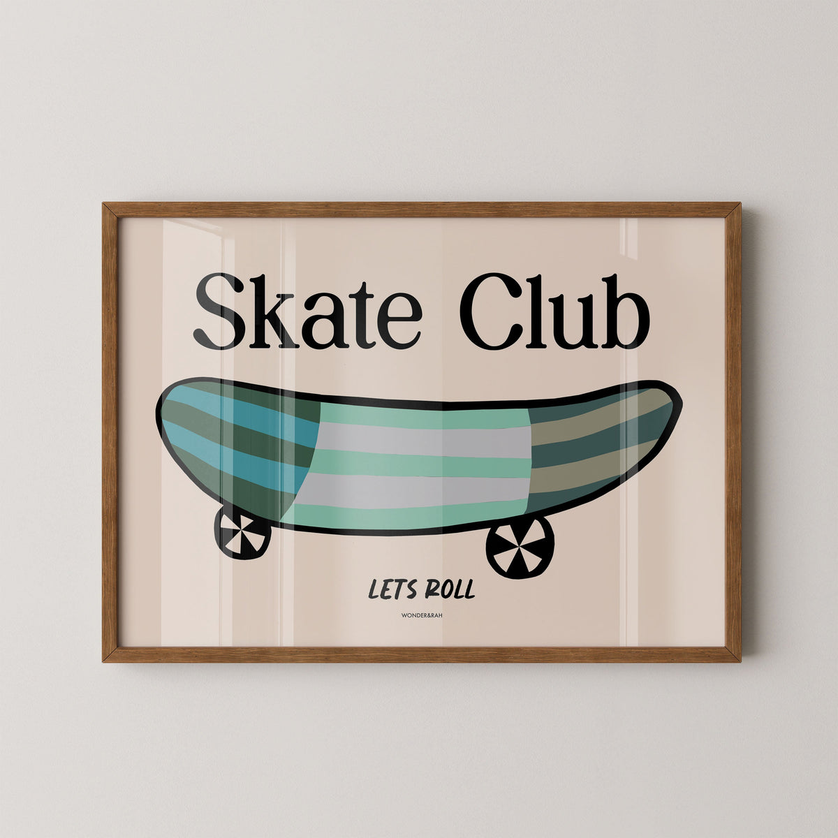 Skate Club Green Print