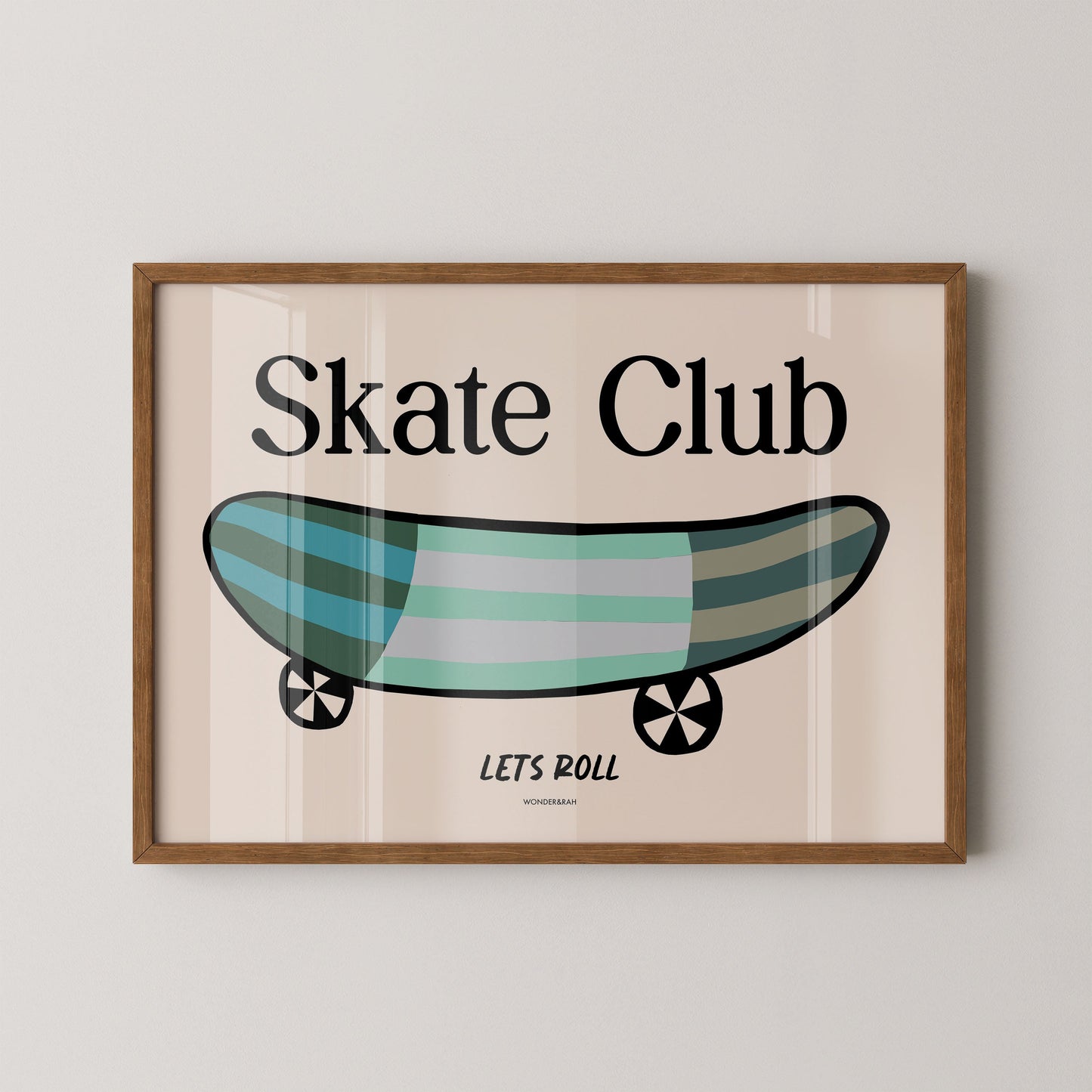 Skate Club Green Print