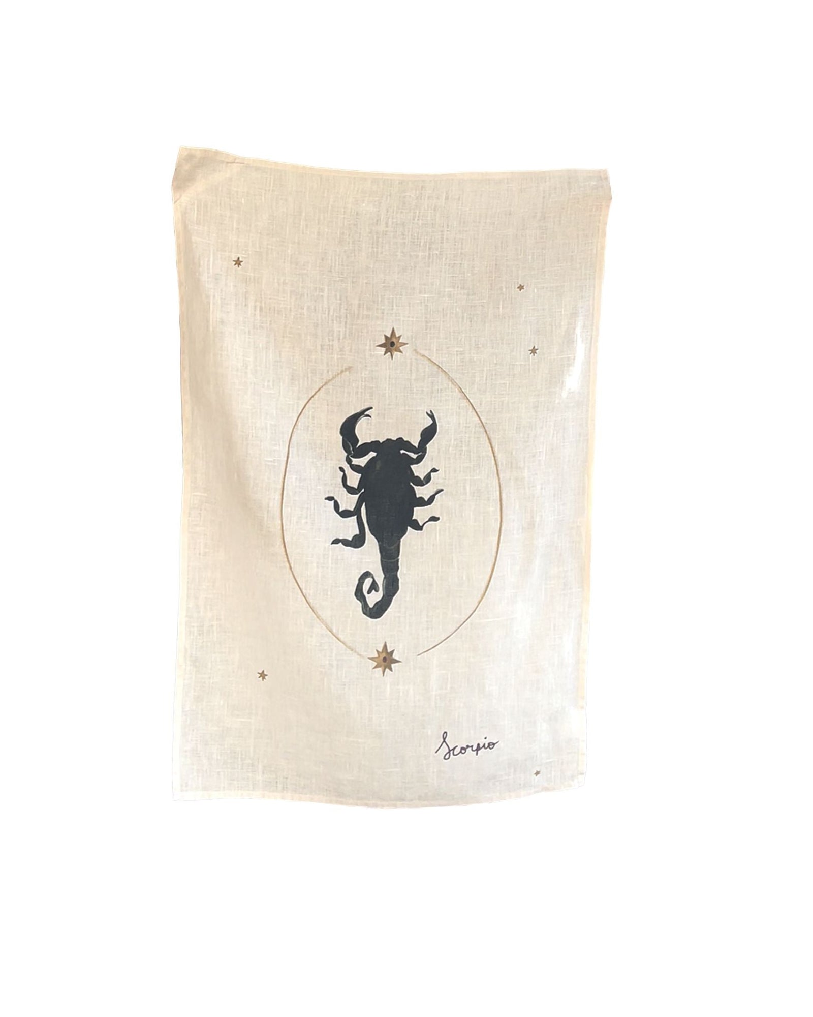 Linen Tea Towel "Scorpio"