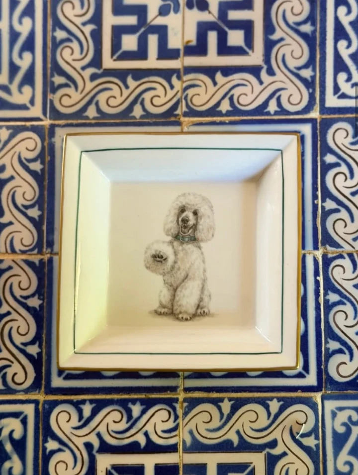 Porcelain Poodle Ashtray