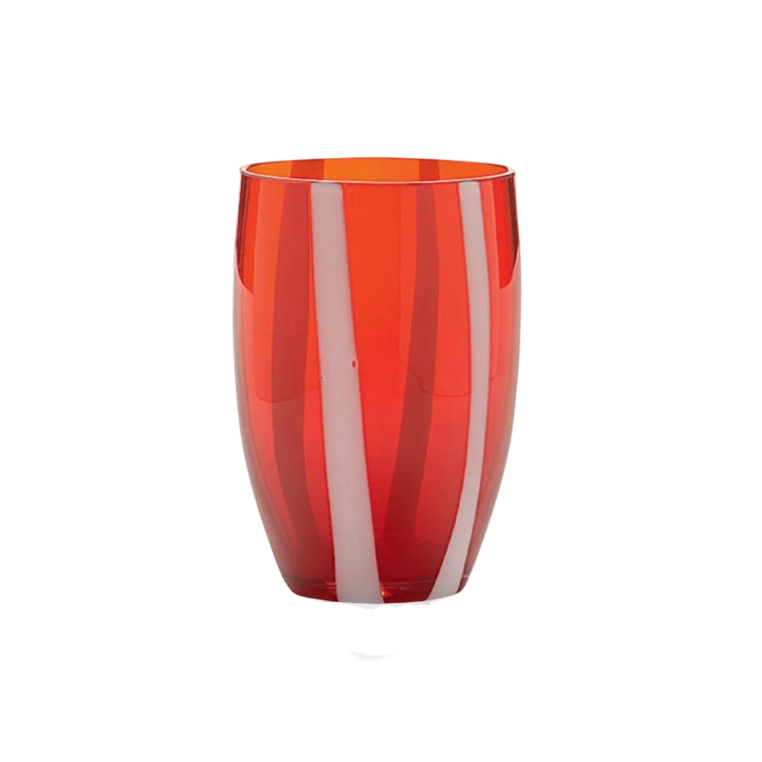 Red Gessato Glasses – Set of Two