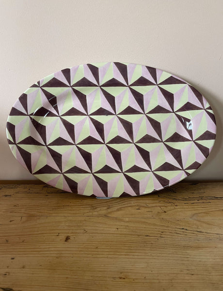 Starry Eye Platter, Purple & Green