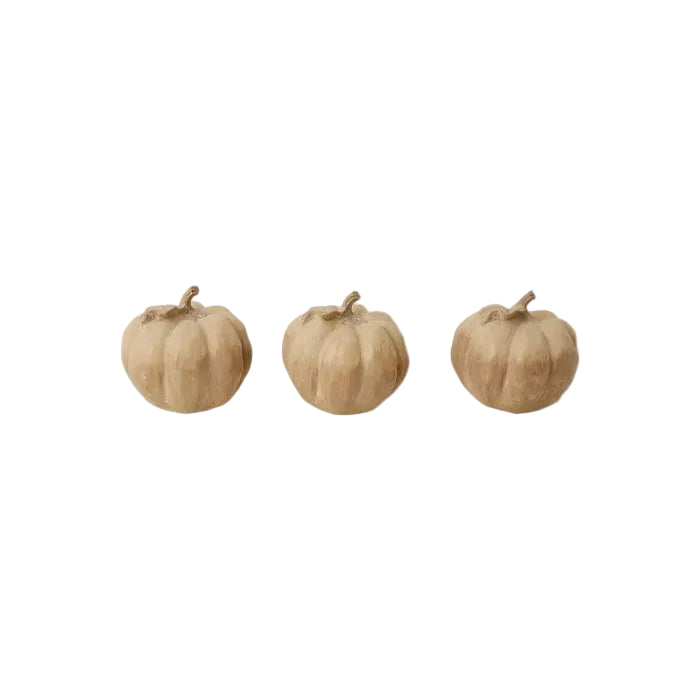 Seasonal Decor Handcrafted Forever Pumpkins Set of 3 - Large