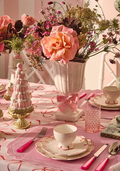 Pretty In Pink Scalloped Lunch Plate - Set of 4